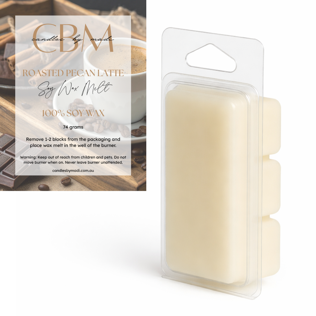 Roasted Pecan Latte Soy Wax Melt (74 grams)