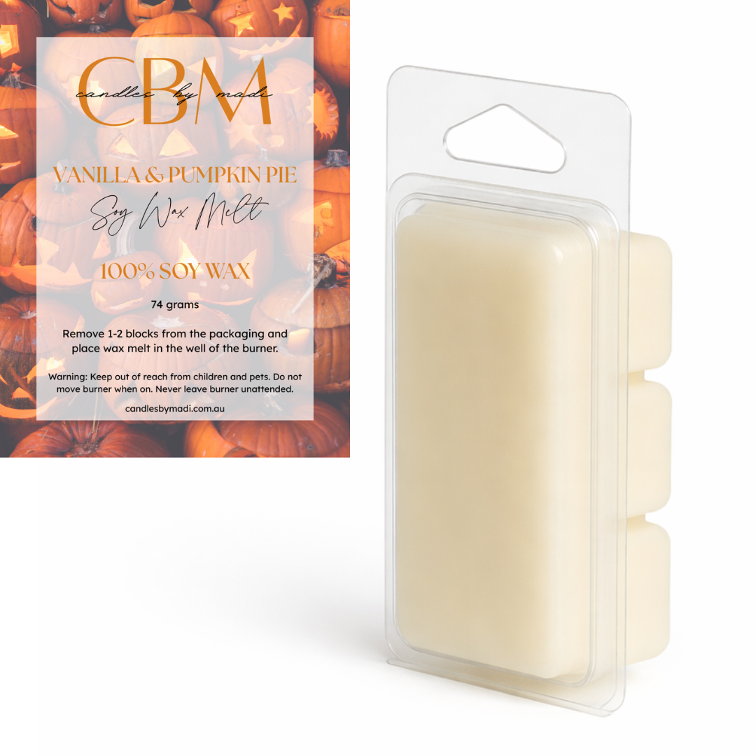 Vanilla & Pumpkin Pie Soy Wax Melt (74 grams)