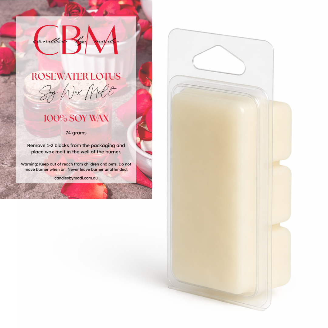Rosewater Lotus Soy Wax Melt (74 grams)