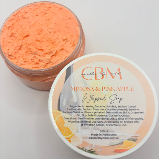 Mimosa & Pink Apple Whipped Soap (100ml)