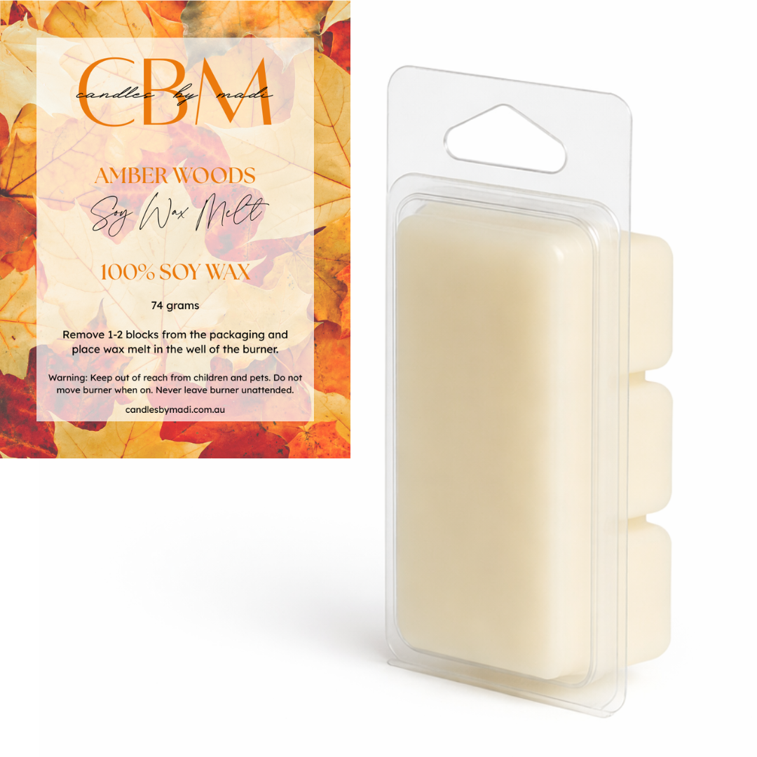 Amber Woods Soy Wax Melt (74 grams)