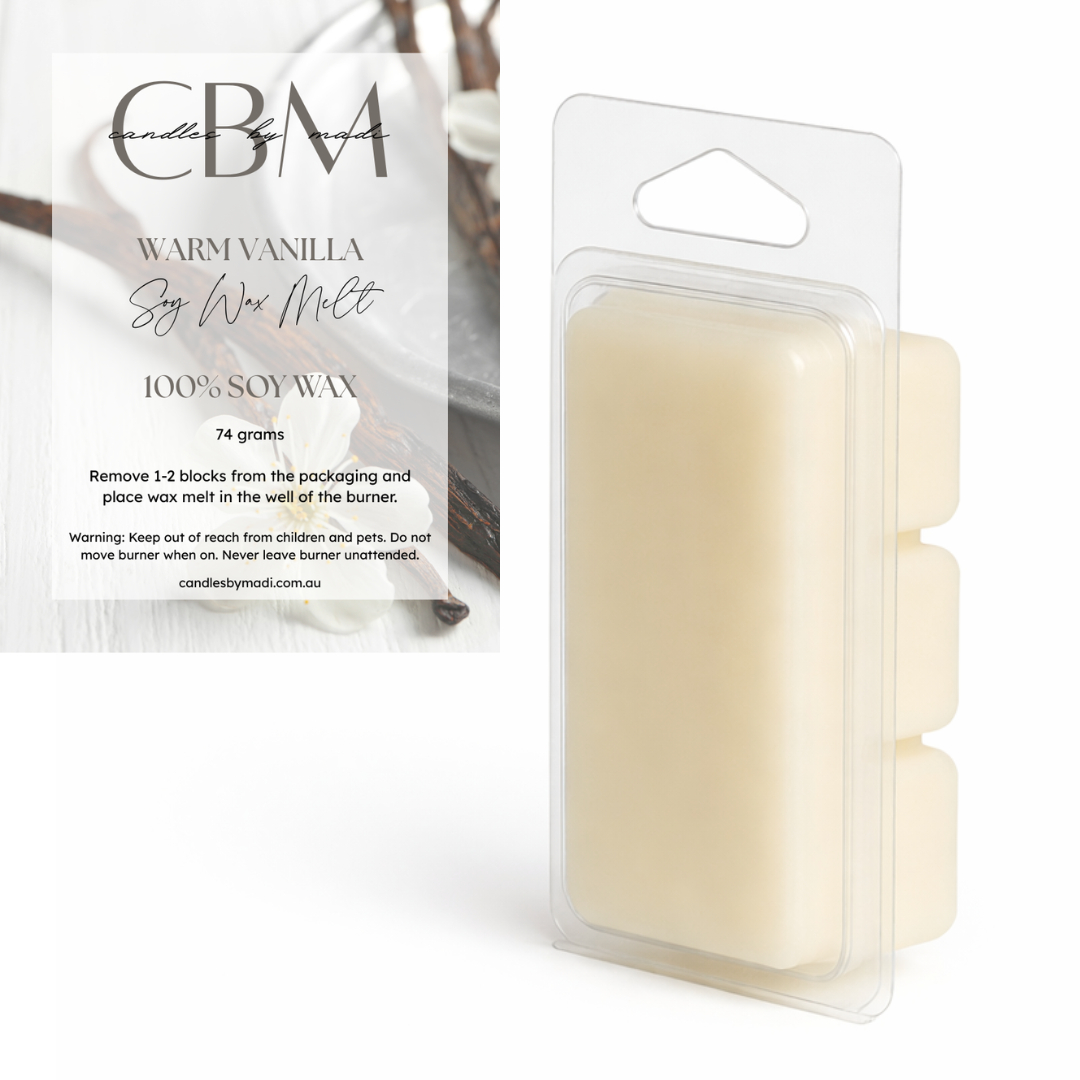Warm Vanilla Soy Wax Melt (74 grams)