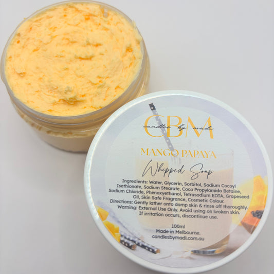 Mango Papaya Whipped Soap (100ml)