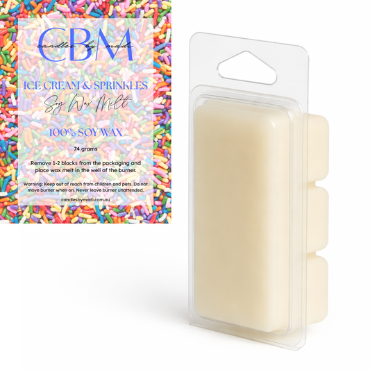 Ice Cream & Sprinkles Soy Wax Melt (74 grams)