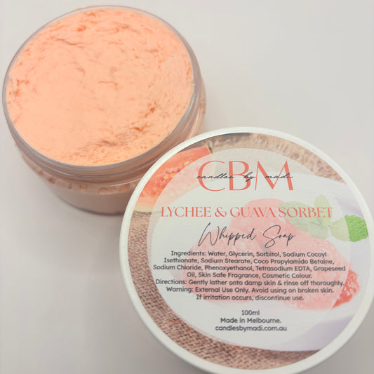 Lychee & Guava Sorbet Whipped Soap (100ml)