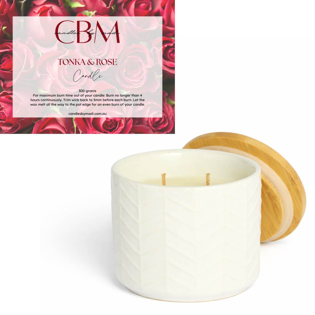 Tonka & Rose Candle (300 grams)