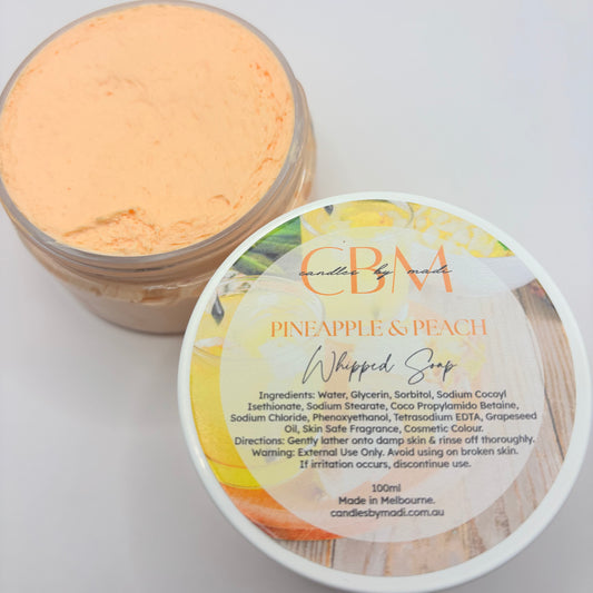 Pineapple & Peach Whipped Soap (100ml)