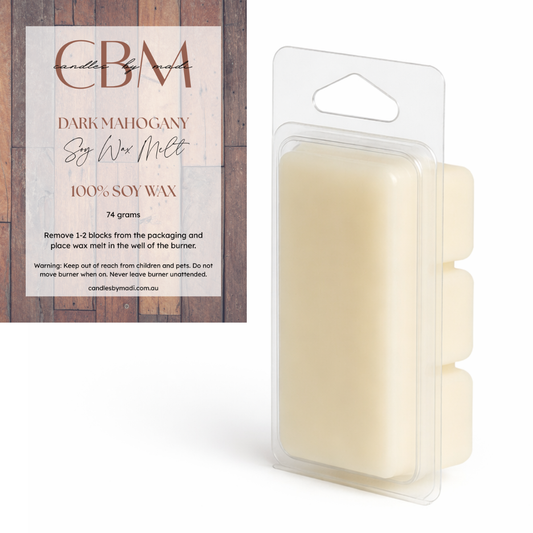 Dark Mahogany Soy Wax Melt (74 grams)