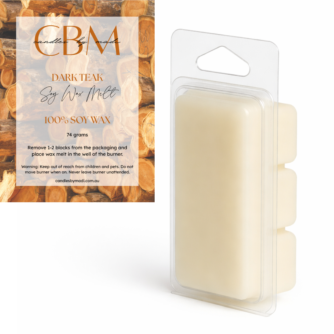 Dark Teak Soy Wax Melt (74 grams)