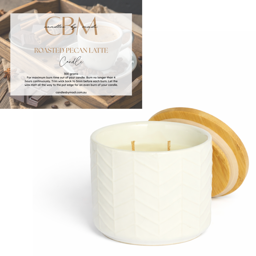 Roasted Pecan Latte Candle (300 grams)