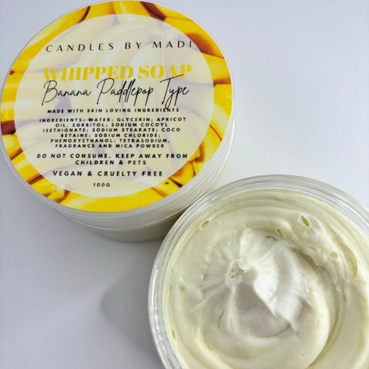 Banana Paddlepop Type Whipped Soap (100 grams)