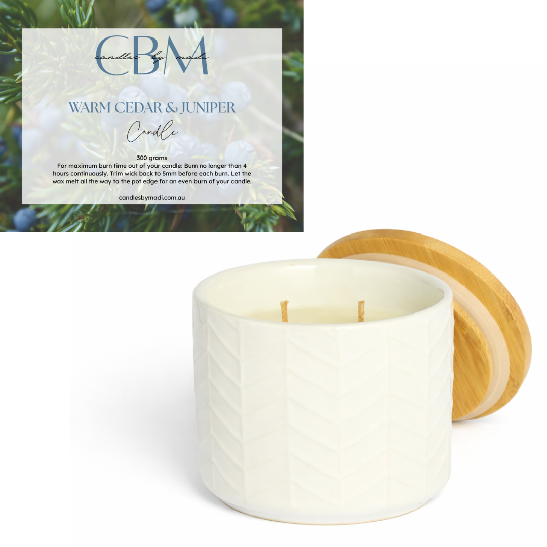 Warm Cedar & Juniper Candle (300 grams)