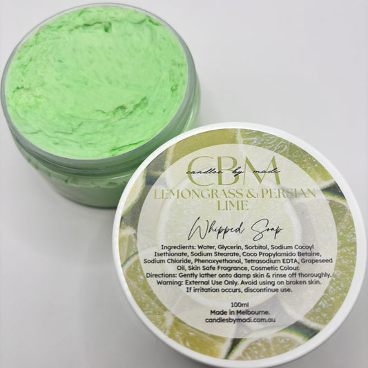 Lemongrass & Persian Lime Whipped Soap (100ml)