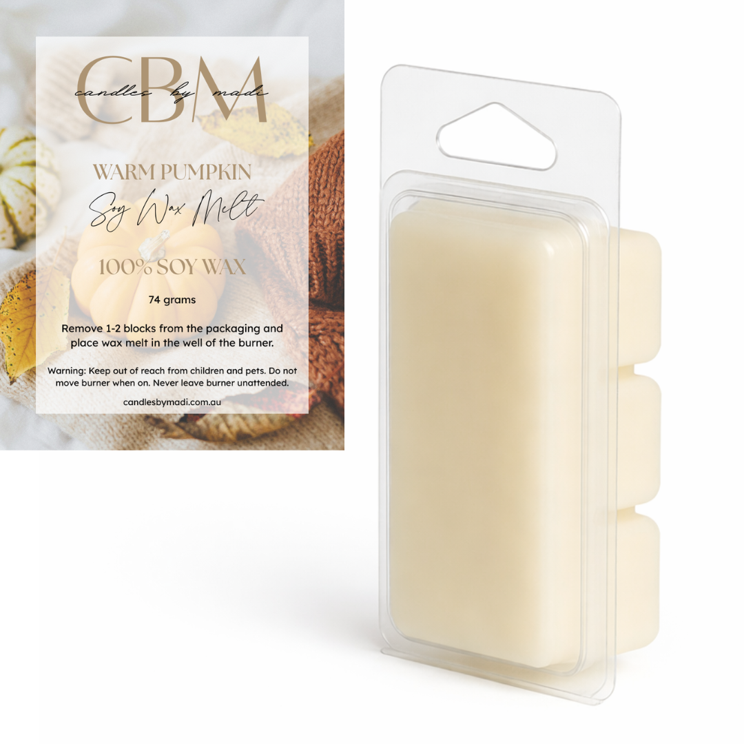 Warm Pumpkin Soy Wax Melt (74 grams)