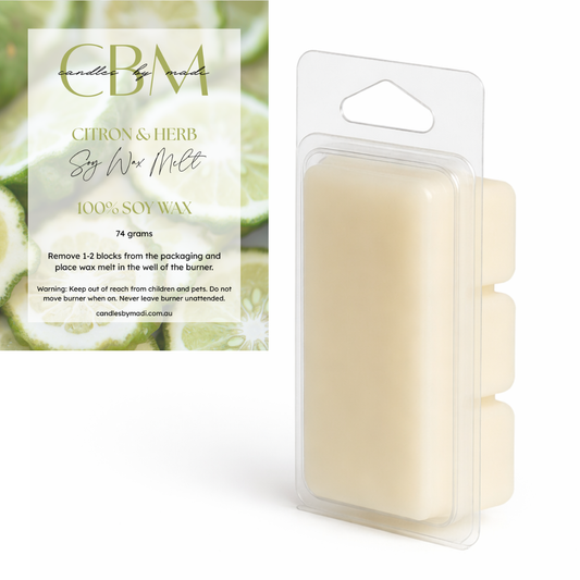 Citron & Herb Soy Wax Melt (74 grams)