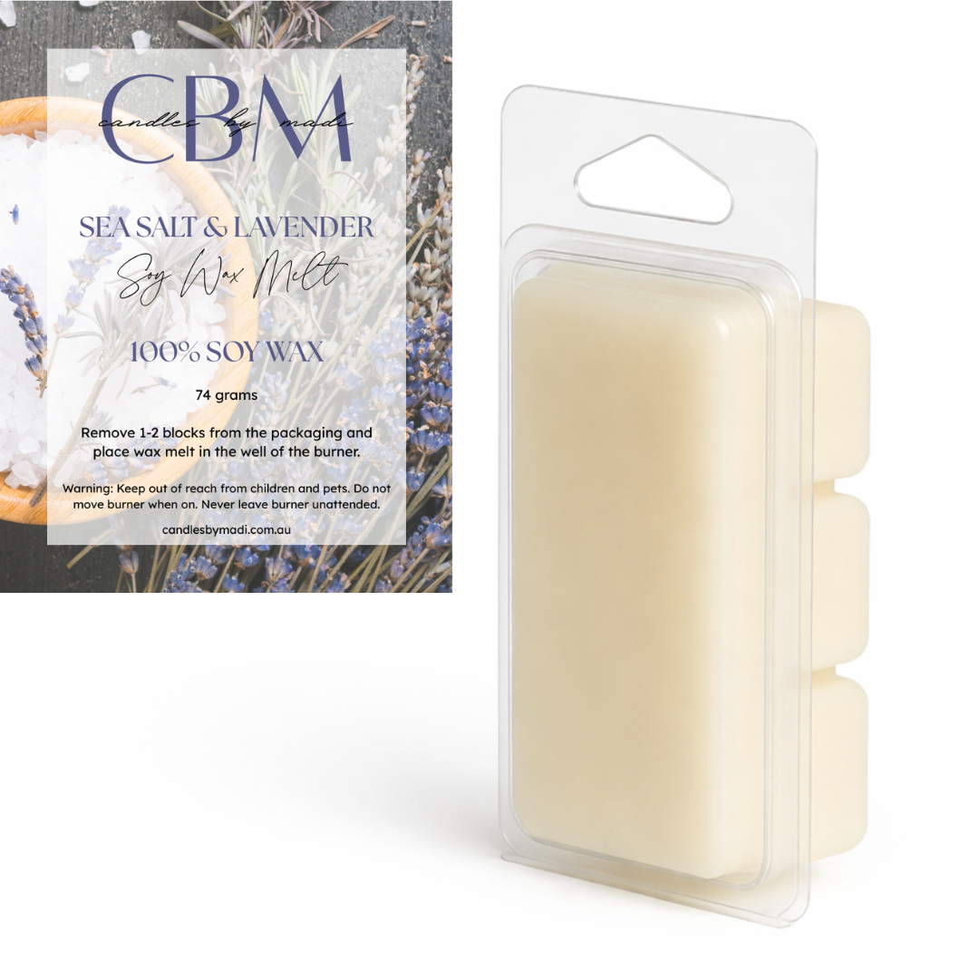 Sea Salt & Lavender Soy Wax Melt (74 grams)
