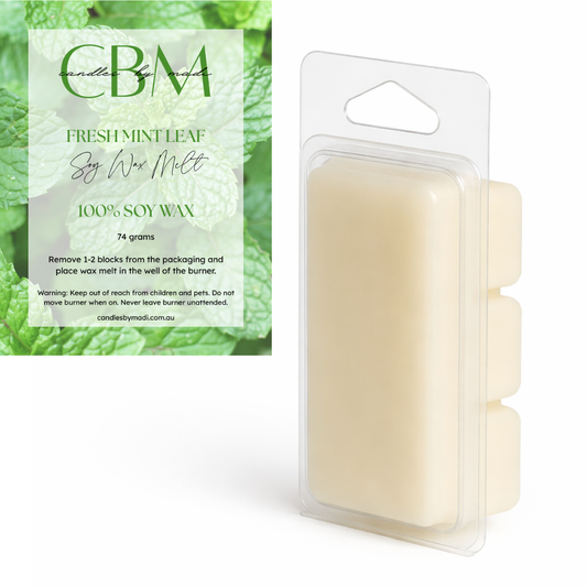 Fresh Mint Leaf Soy Wax Melt (74 grams)