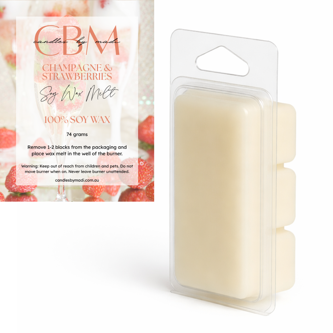 Champagne & Strawberries Soy Wax Melt (74 grams)