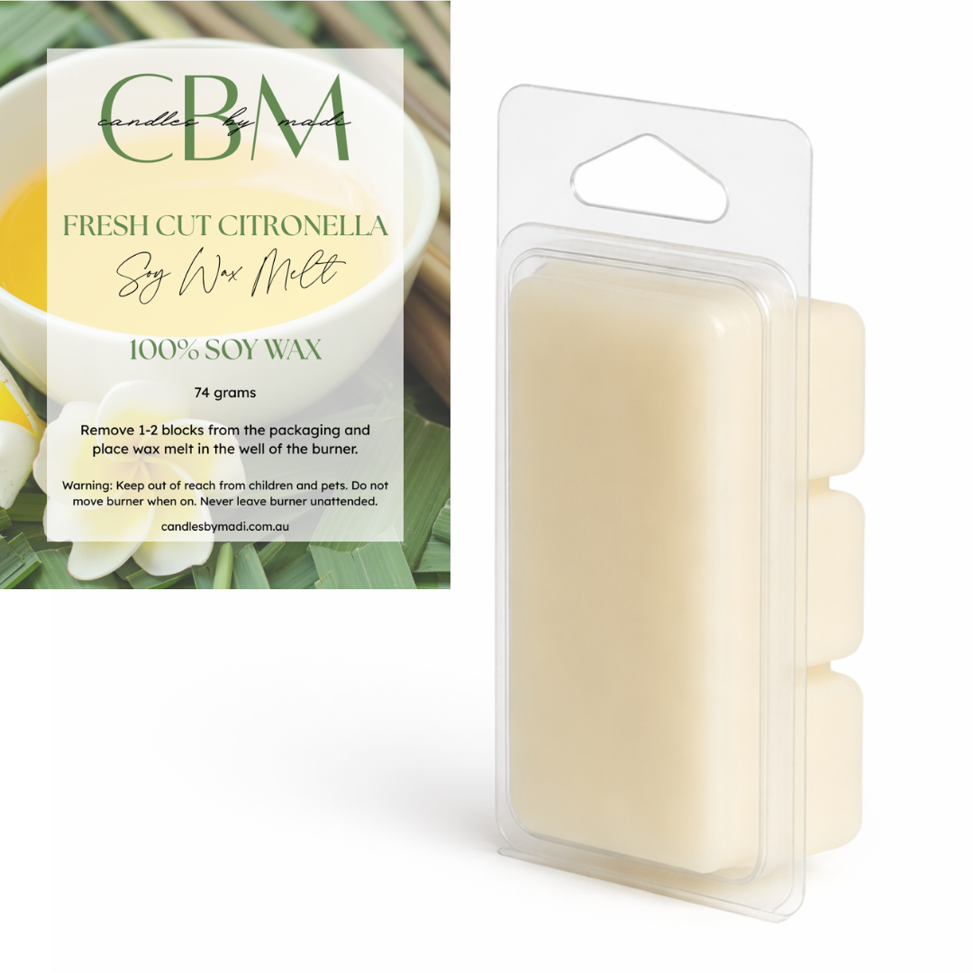 Fresh Cut Citronella Soy Wax Melt (74 grams)