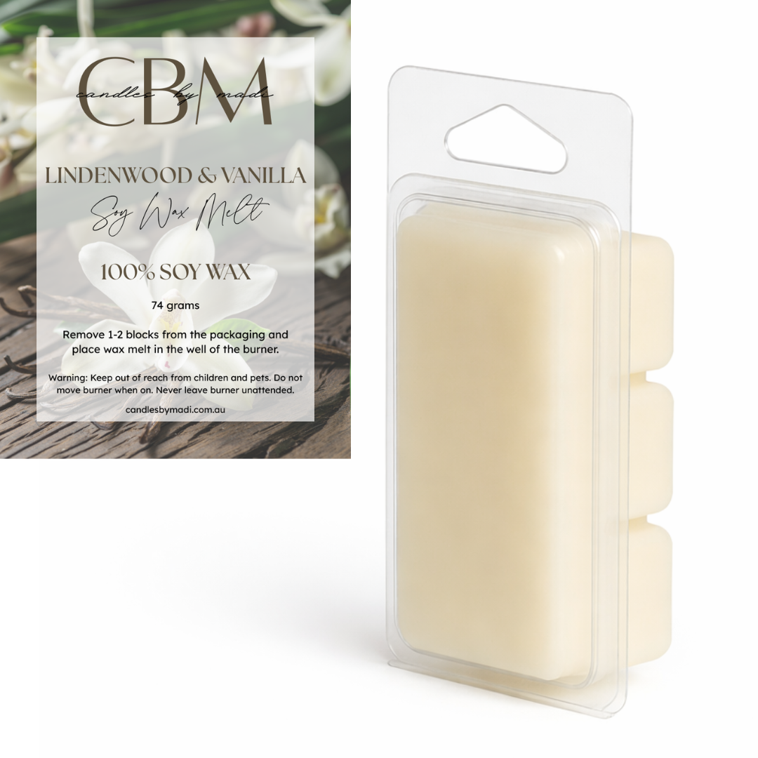 Lindenwood & Vanilla Soy Wax Melt (74 grams)