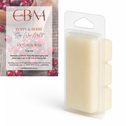 Poppy & Berry Soy Wax Melt (74 grams)