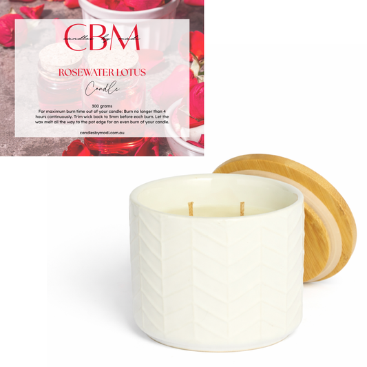 Rosewater Lotus Candle (300 grams)