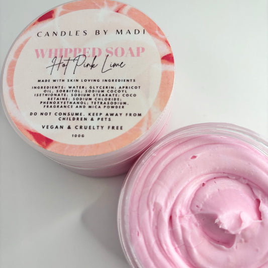 Hot Pink Lime Whipped Soap (100 grams)